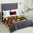 thumbnail image 5 of XMXT Flannel Warm Throw Blanket, Colorful Plant Leaves Bedroom Decor Blankets for Bed Couch Living Room, 50 x 70 inches, 5 of 9