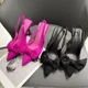 thumbnail image 2 of Zapatos de mujer, novedad de verano 2024, zapatos de tacón con nudo de mariposa para mujer, zapatos de tacón fino con punta puntiaguda, zapatos de tacón alto para mujer, 2 of 5