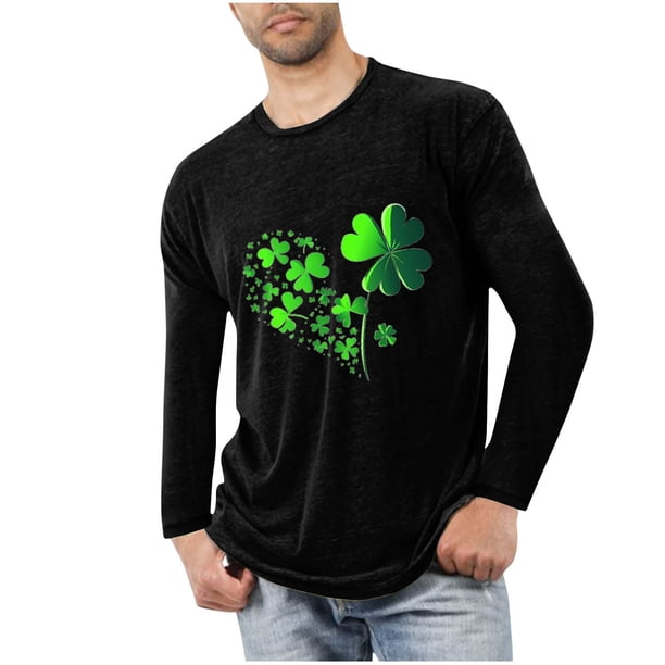 Blusas y camisas de manga larga con cuello redondo para hombre, deportivas, fitness, hogar, pijamas navideños estampados, camiseta de manga larga con cuello redondo, blusa de poliéster para hombre