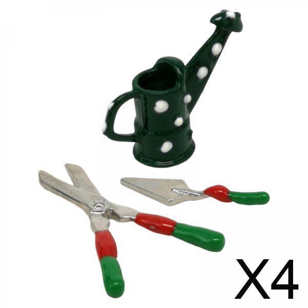 Llave en miniatura,Herramientas de jardinería en miniatura para casa de muñecas a escala 1:12,Decoraciones de muebles para casa de muñecas con regadera a escala 1/12,Suministro de accesorios