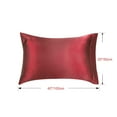 thumbnail image 6 of Unique Bargains Satin Pillowcases Silky Covers Burgundy 20"x60", 6 of 8