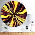 thumbnail image 2 of DesignArt Yellow Purple Black Fantasy Large Wall Clock, 2 of 2
