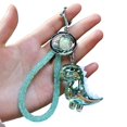 thumbnail image 1 of Dinosaur Keychain Doll Adorable Appearance Vibrant Color Creative Shape with Colorful Bead Shatterproof Backpack Keychain Cartoon Dinosaur Pendant for Kids, 1 of 10