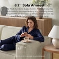 thumbnail image 6 of Novilla Modular Sectional Sofa, No Assembly Cloud Sectional Couch with Smarts Coil® Support, Chenille Fabric Sectional Sofa, Boneless Couch for Living Room Apartment, Beige (Ottoman), 6 of 13