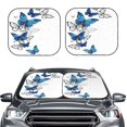 thumbnail image 6 of Lsque Blue Flying Butterflies 2 PCS Windshield Sun Shade | CarFoldable Window Covers | Car Accessories Reflect UV for Universal Cars SUV Truck | Small, 6 of 7