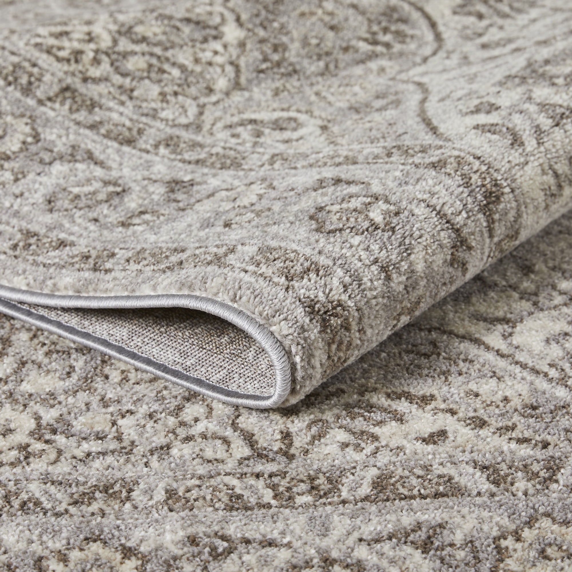 Loomaknoti Malanie Crewford 5' x 7' Gray Oriental Indoor Area Rug