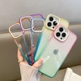 thumbnail image 5 of Summer Gradient Colour Two-Tone U Shield Phone case, Clear Phone case, Small Fresh Design, Multiple Colours Available, for iPhone 14 13 12 11 Pro Plus Max Phone case (P5,iPhone 14 Plus), 5 of 8