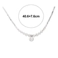 thumbnail image 4 of LYMAYTER Collier en Strass pour Femmes - Faux Perle, Pierre Irrégulière, Ajustable-Cyclable, 4 of 6
