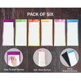 thumbnail image 5 of Inkdotpot Pack of 6 Funny Magnetic Dry Erase List For Fridge, Wipe Clean w/ NoStain, Quick Notes Shopping & Grocery List Whiteboard for Fridge, 8.75" x 3.8"(Water Color), 5 of 6