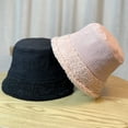 thumbnail image 5 of CoCopeaunts Corduroy Fisherman Hat Women Winter Lamb Hair Brim Thickened Warm Basin Hat Version Casual Versatile Bucket Hats, 5 of 8