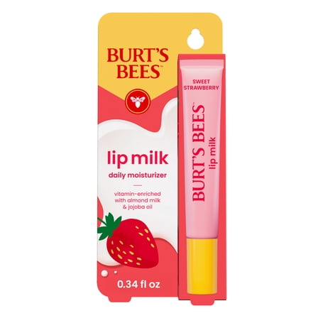 Burts Bees Sweet Strawberry Lip Milk, 1 Tube, 0.34 oz.