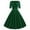 Green, variant on XFLWAM Women Vintage 50s Retro Dress Wrap V Neck Half Sleeve Sold Color A-Line Swing Tea Dress Elegant Gown Cocktail Party Dresses Black M