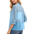 thumbnail image 6 of jjayotai Womens Summer Thin Cardigan 3/4 Sleeve Sheer Shrugs Trendy Open Front Loose Lightweight Cropped Cardigans, 6 of 6