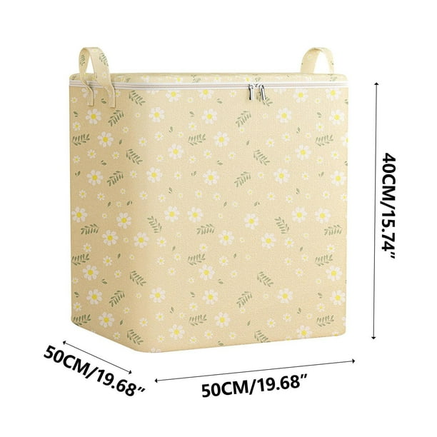 Bolsa de almacenamiento con cremallera no tejida | Organizador de ropa de gran capacidad | Cesta de almacenamiento de edredón plegable para mudanzas y viajes | Cubo de mano ligero e inodoro