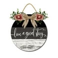thumbnail image 1 of Front Door Porch Decorations Live a Great Story Door Hanging Sign 12 inch Wooden Wall Sign, Rustic Holiday Wreath Decor for Front Door Porch Home Window Wall Farmhouse Decorations, 1 of 5