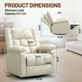 thumbnail image 2 of Korser Swivel Rocker Recliner Chair with Massage Linen for Living Room,Beige, 2 of 6