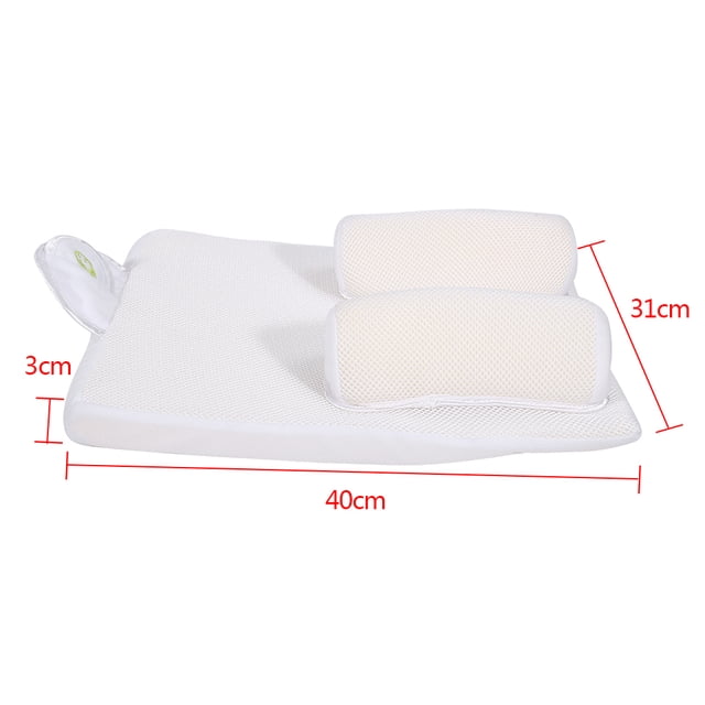Almohada Antivuelco Para Bebé ANGGREK Posicionador De Sueño Para Recién Nacido Blanco