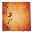 thumbnail image 3 of Ambesonne Orange Shower Curtain, Vintage Style Rose Bloom, 69"Wx84"L, Orange Mustard Maroon, 3 of 5