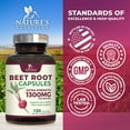 thumbnail image 4 of Beet Root Capsules 1300mg - Extra Strength Red Beetroot Powder Supplement – Supports Nitric Oxide Production, Heart Health & Natural Energy – Non-GMO, Vegan, Gluten Free – 120 Veggie Capsules, 4 of 10