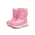thumbnail image 1 of Woobling Children Non-Slip Winter Booties Walking Warm Flat Snow Boot Comfort Boots Pink 3Y, 1 of 9