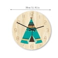 thumbnail image 3 of Xihbxyly Almacén de Liquidación Reloj Decorativo para Sala de Estar, Acrílico, Lindo, Indio, con Animales., 3 of 7