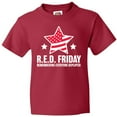 thumbnail image 3 of Inktastic Red Friday Remembering Everyone Deployed with Red American Flag Youth T-Shirt, 3 of 5
