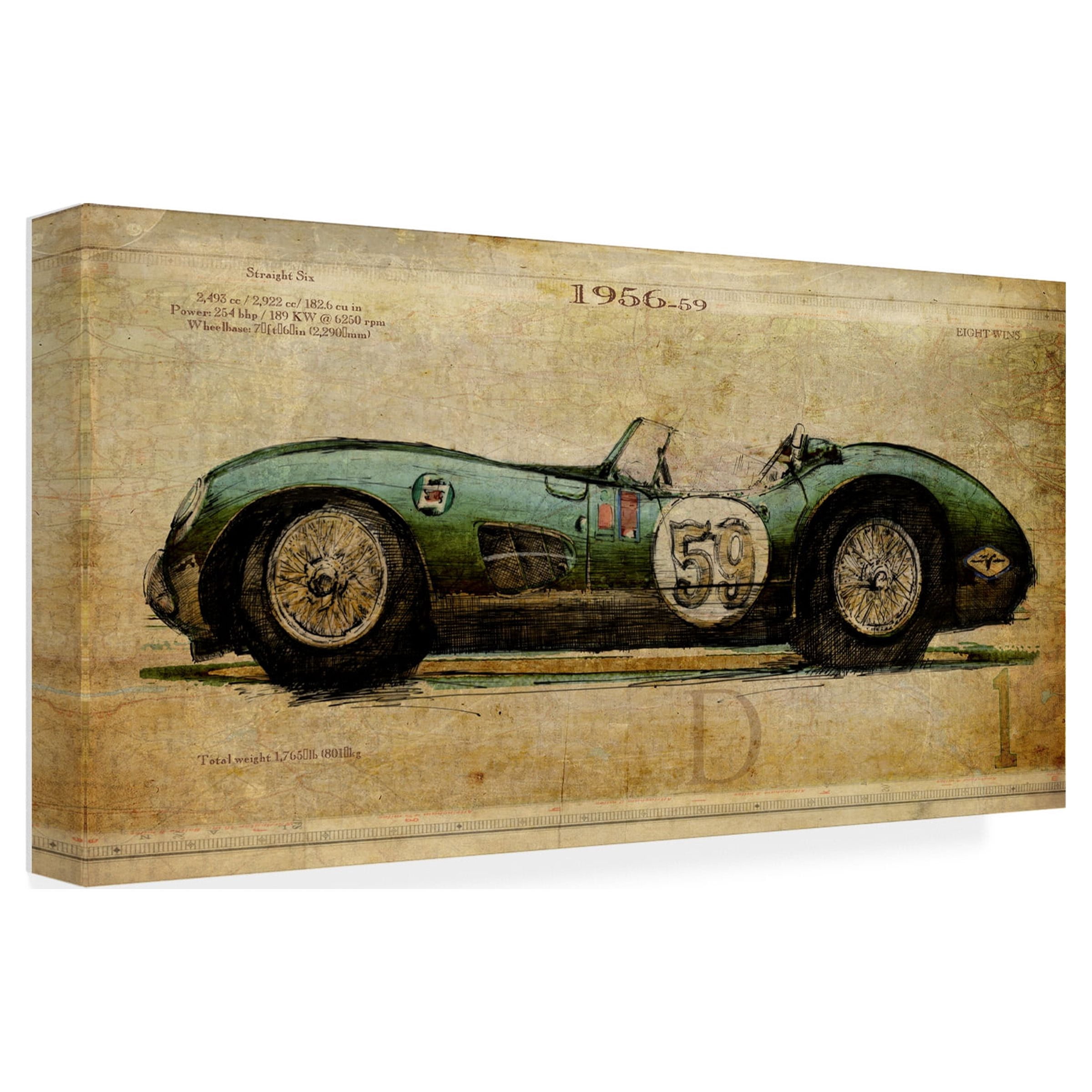 Sidney Paul and Co. 'No 59 Aston Martin DBR' Canvas Art