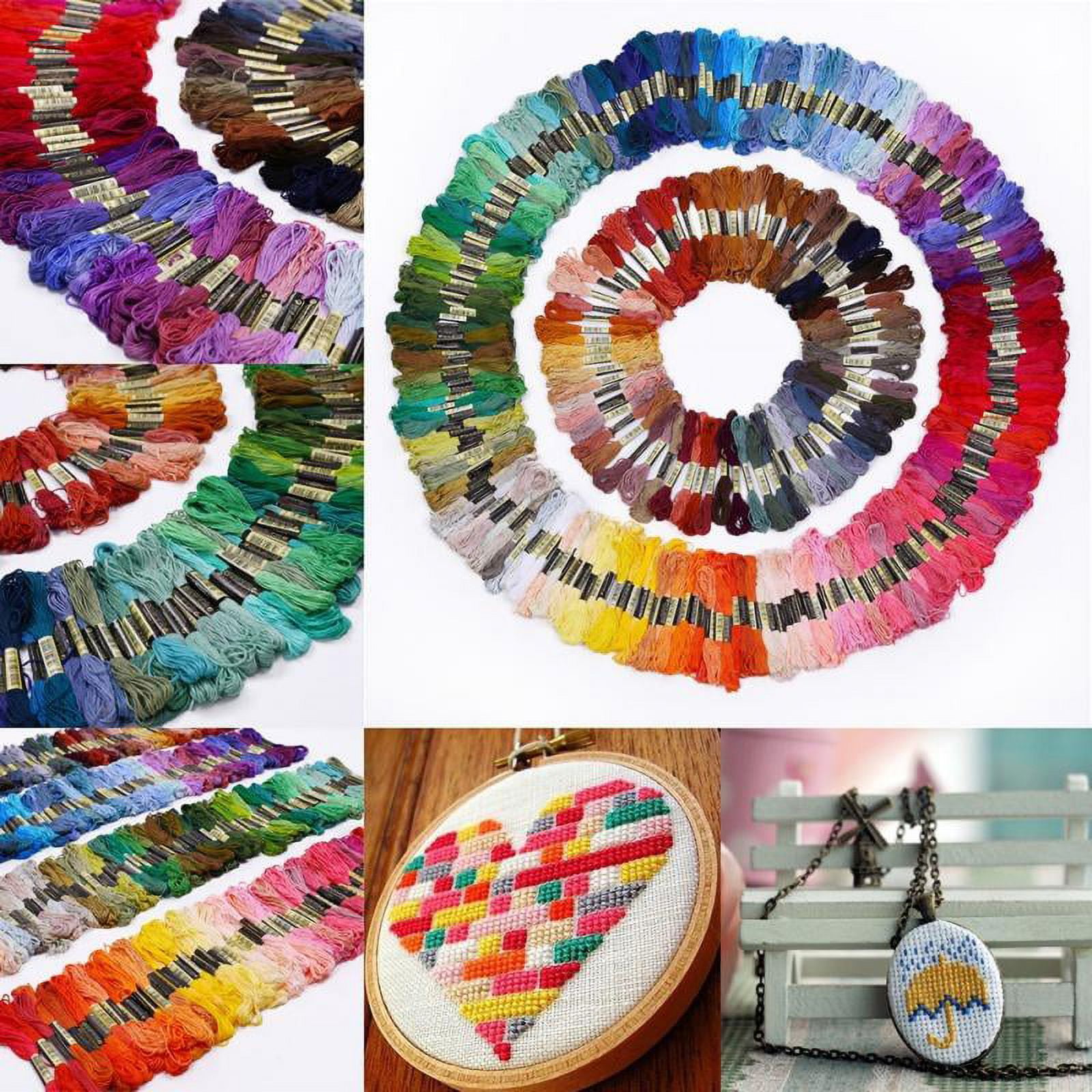 Lot 50 Mixed Colors Cotton Sewing Thread Embroidery Sewing Skeins (6  strands)