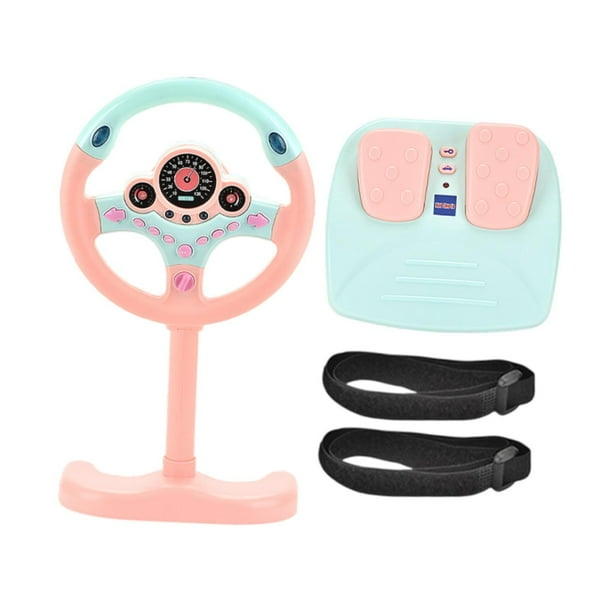 Volante de juguete de simulación de conducción CUTICAT juego de Rosa