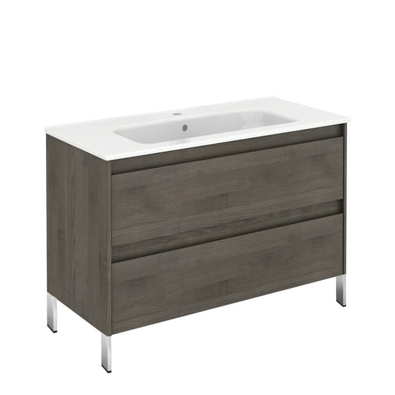 Ws Bath Collections Ambra 100F Ambra 40" Free Standing Single Basin Vanity Set - Wood