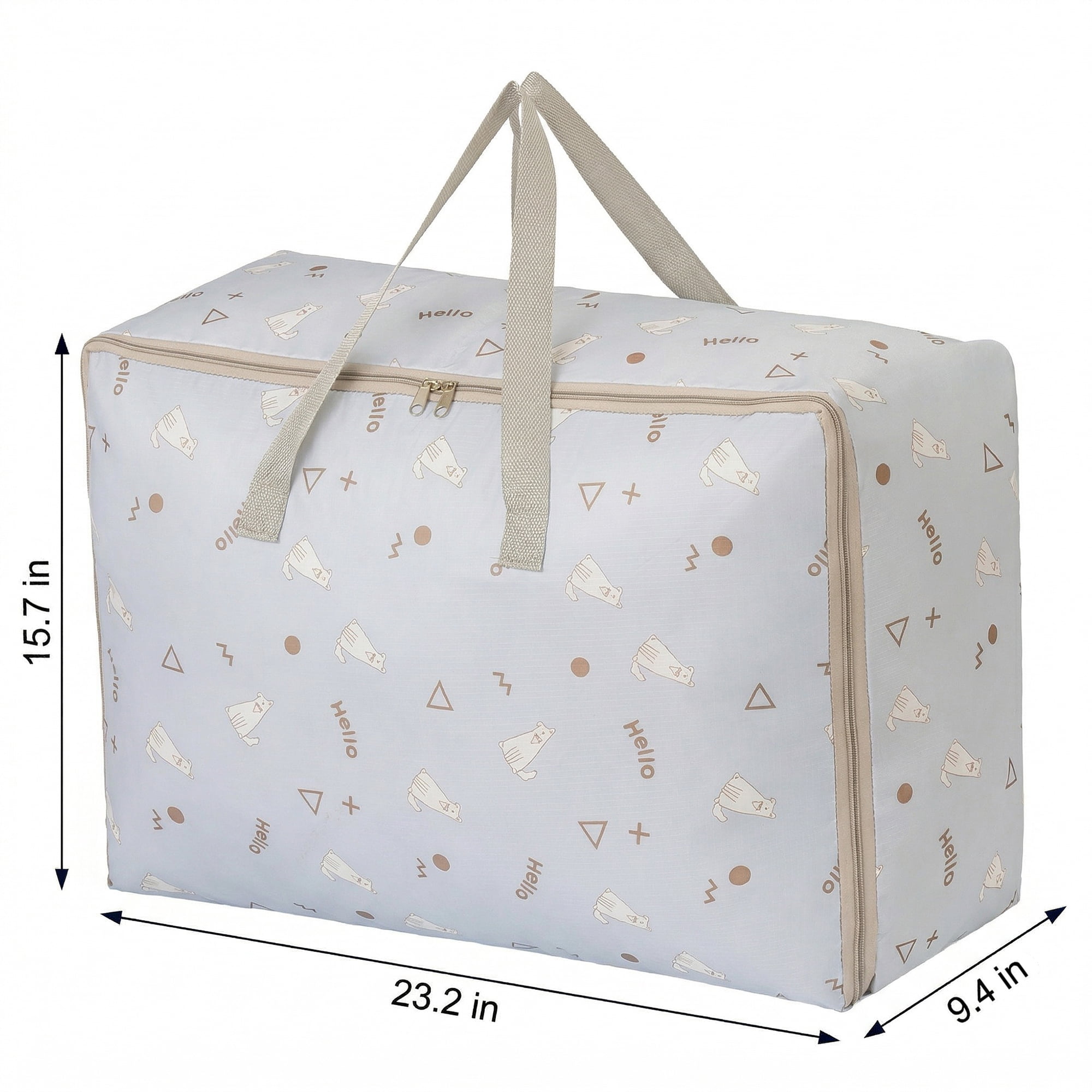 Unique Bargains Clothes Storage Bags for Organizing Clothing Light Blue 23.2"x15.7"x9.4"
