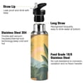 thumbnail image 3 of Yayeee 20oz Insulated Water Bottle Double Wall Stainless Steel with Flip Straw Lid, Boho Plants, 3 of 7