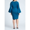 thumbnail image 3 of ELOQUII Women's Plus Size Flare Sleeve Scuba Dress, 3 of 6