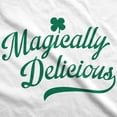 thumbnail image 2 of Womens Magically Delicious T Shirt Funny St Patricks Day Shamrock Saint Pattys (White) - S, 2 of 4