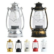 Bobasndm Battery Operated Vintage LED Lantern, Flickering Halloween Pirate Lantern, Rustic Lantern for Indoor Outdoor Garden Patio Home Decor