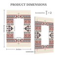 thumbnail image 3 of Daiia Fashion Tatreez1 Pattern Decorator Wall Plate Child Safe Outlet Cover, Switch and Outlet Covers,Size 1-Gang 5.0" x3.0" , Polycarbonate Thermoplastic-Style U, 3 of 6