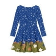 thumbnail image 5 of DISNIMO Blue Christmas Dress Girls Star Dress for Children Girls Winter Dresses Size 3-4 Girls Dress Winter Twirl Dress Girls Long Sleeve Twirly Dress Girls Midi Dresses Childrens Dresses for Fall, 5 of 6