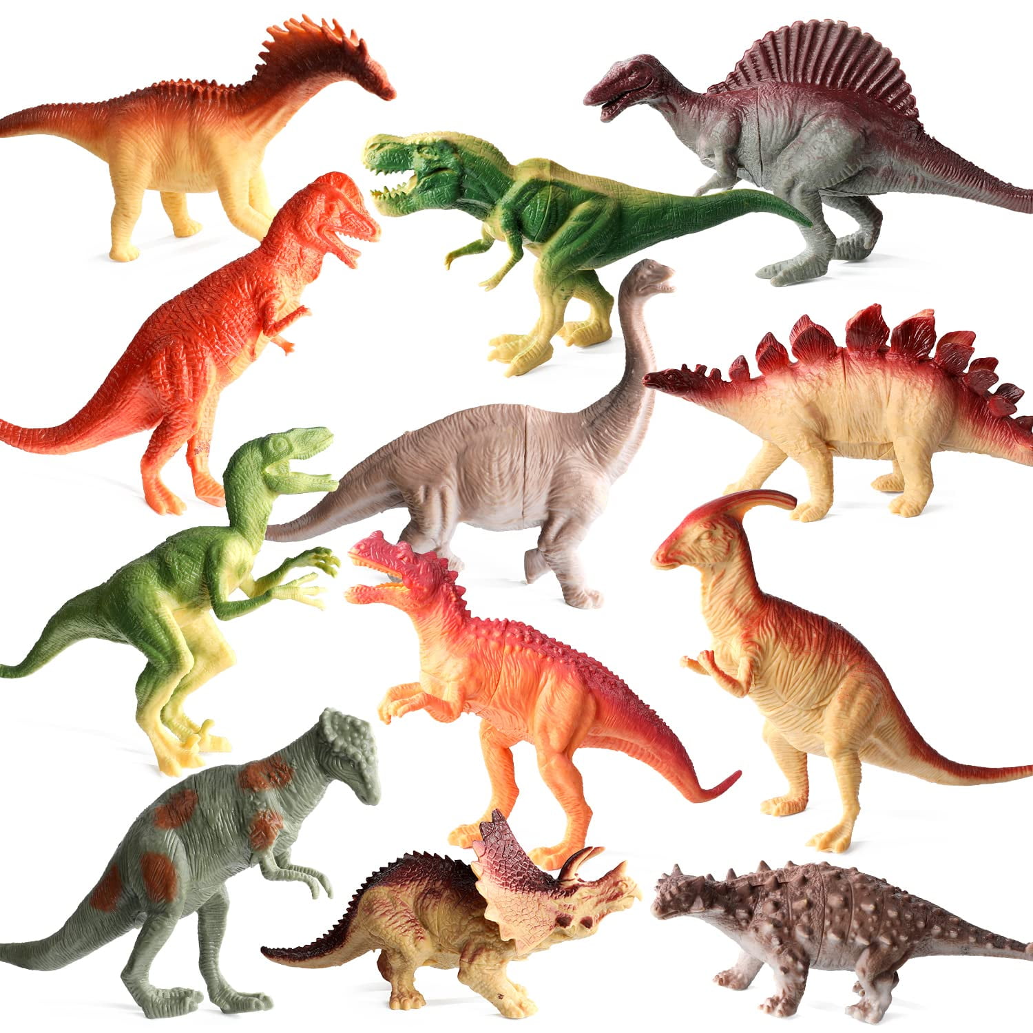 weilaga 12Pack Educational Realistic Dinosaur Figure Toys for Toddler 6