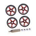 thumbnail image 4 of DOMELAY 4Pcs Wheel Rims Replace Modification Sturdy 25mm Premium Aluminum Alloy Rims for Red, 4 of 8