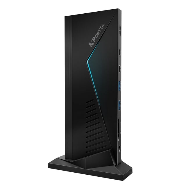 Estación de acoplamiento Portta 14 en 1 con triple HDMI 4K, USB y RJ45