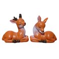 thumbnail image 2 of 2pcs Deer Figurines Miniature, Christmas Couple Deer Ornament Mini Reindeer Sculpture Statues for Gifts Home Office Car Decor, 2 of 8