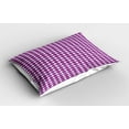 thumbnail image 2 of Ambesonne Abstract Pillow Sham 2 Pack, Repetitive Purple Rounds, 30"x20", Purple White, 2 of 3