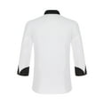 thumbnail image 2 of Riismen Unisex Men Women Chef Jacket Estaurant Hotel Work Clothes Kitchen Cooking Uniform White L, 2 of 7
