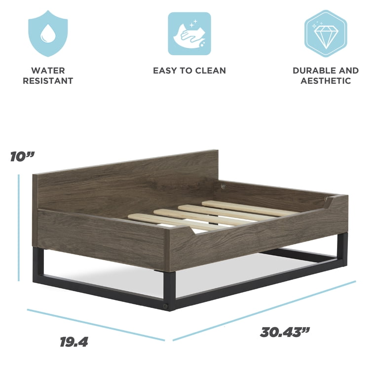 TailZzz Chase Wooden Dog Bed With Mattress – Water-Resistant, Calming, Elevated For Small To Medium Dogs, Greenguard Gold Certified