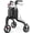 Black, variant on HOMLAND 3-Wheel Folding Walkers for Seniors, Lightweight Three Wheel Walker with Cane and Cup Holder, Height Adjustable Narrow Space Mobility Aid - Purple