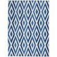 thumbnail image 3 of 4â€™ x 6â€™ Ivory and Blue Diamond Area Rug, 3 of 15