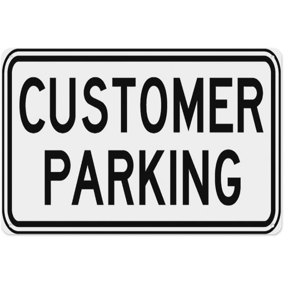 Customer Parking Sign 8"x12" - Aluminum Tin Warning for Home Outdoor Garden, Durable Traffic Decor for Business