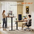 thumbnail image 5 of Amadwell Electric Standing Desk, 55 x 27.6 Inches Gaming Desk, Height Adjustable Stand up Desk with Cable Organizer, Computer Office Desk for Home Office, Rustic Brown, 5 of 9
