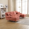 thumbnail image 4 of U-Shape Sectional Sofa with Pillows, Large Chenille Fabric 6-Seater Sofa with Metal Legs and Soft Paded Seat, Modern Accent Sofa Couch for Living Room Apartment Large Space, 4 of 7