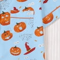 thumbnail image 3 of MVRLSH Womens Pajama Sets for Women 2 Piece Halloween Print Button Waist Short Sleeve Top And Shorts wear Sleepwear Soft Sleepwear Lounge Set Blue - XXL, 3 of 7